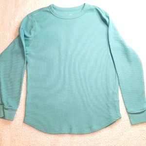 Old Navy Boy's Waffle Knit Long Sleeved Shirt Size 10-12